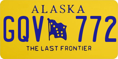 AK license plate GQV772