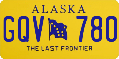 AK license plate GQV780