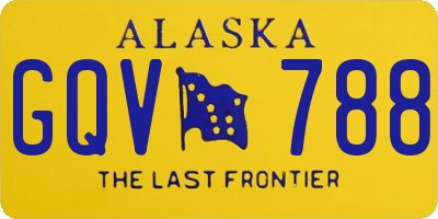 AK license plate GQV788