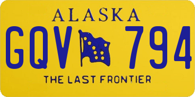 AK license plate GQV794
