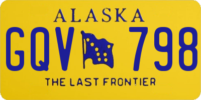 AK license plate GQV798