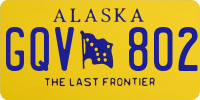 AK license plate GQV802