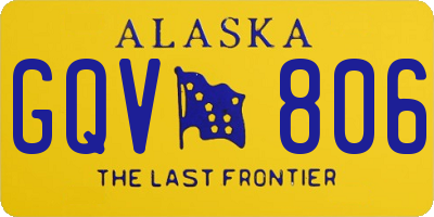 AK license plate GQV806