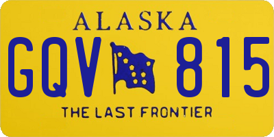 AK license plate GQV815