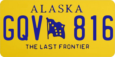 AK license plate GQV816