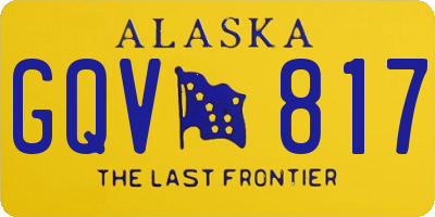 AK license plate GQV817