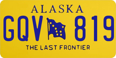 AK license plate GQV819