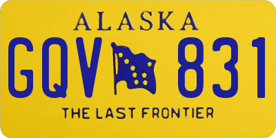 AK license plate GQV831
