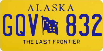 AK license plate GQV832