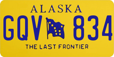AK license plate GQV834