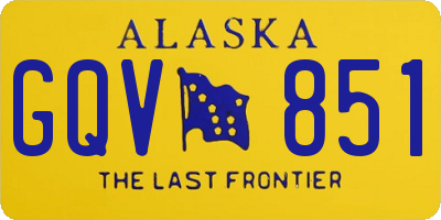 AK license plate GQV851