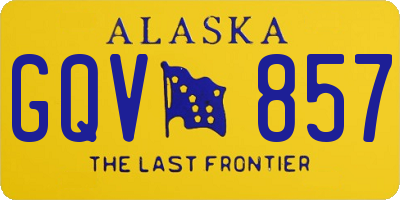 AK license plate GQV857