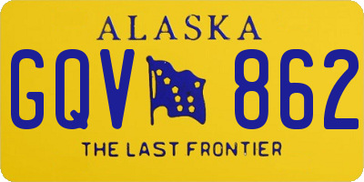 AK license plate GQV862