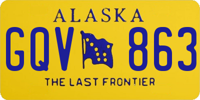 AK license plate GQV863