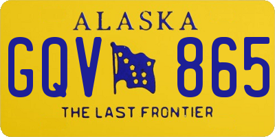 AK license plate GQV865
