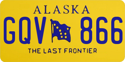 AK license plate GQV866