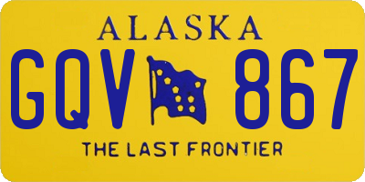 AK license plate GQV867