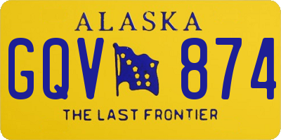 AK license plate GQV874