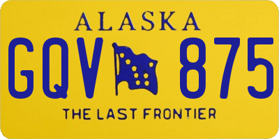 AK license plate GQV875