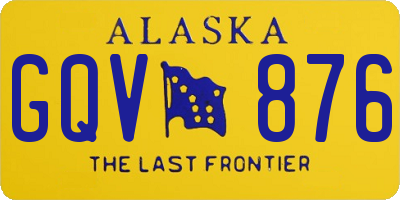AK license plate GQV876