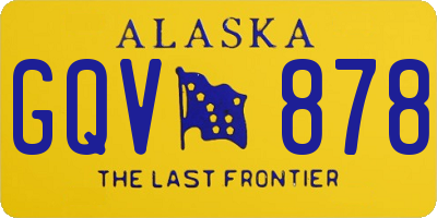 AK license plate GQV878