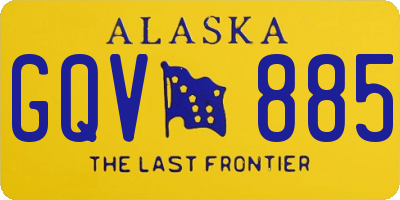 AK license plate GQV885