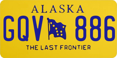 AK license plate GQV886