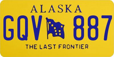 AK license plate GQV887
