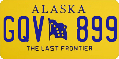 AK license plate GQV899