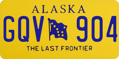 AK license plate GQV904