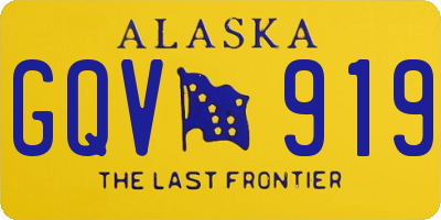 AK license plate GQV919