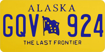 AK license plate GQV924
