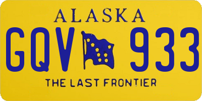 AK license plate GQV933