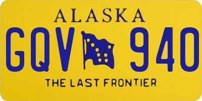 AK license plate GQV940