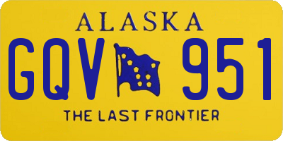 AK license plate GQV951