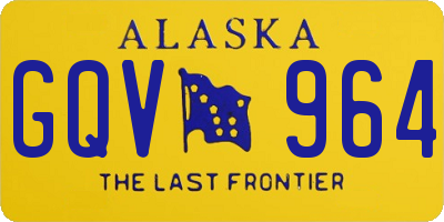 AK license plate GQV964
