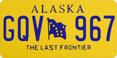 AK license plate GQV967