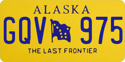 AK license plate GQV975