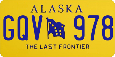 AK license plate GQV978