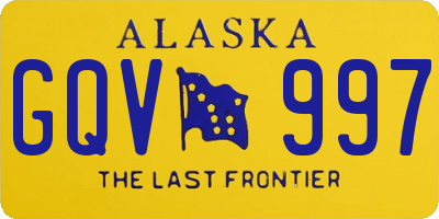 AK license plate GQV997