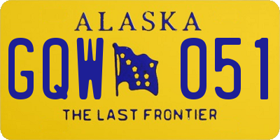 AK license plate GQW051