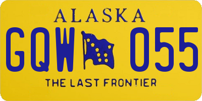 AK license plate GQW055