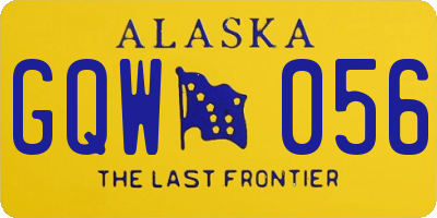 AK license plate GQW056