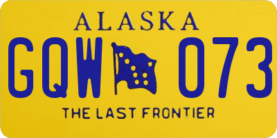 AK license plate GQW073