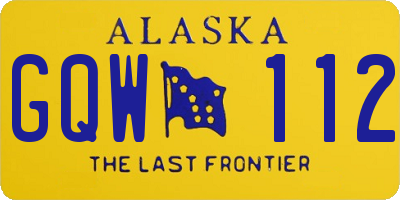 AK license plate GQW112