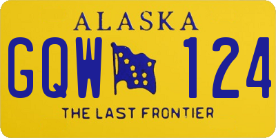 AK license plate GQW124
