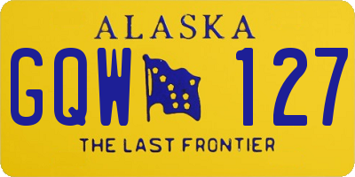 AK license plate GQW127