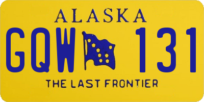 AK license plate GQW131