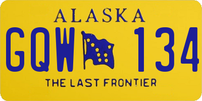 AK license plate GQW134