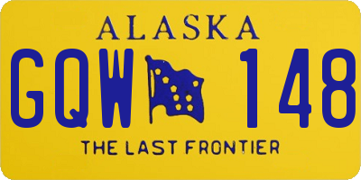 AK license plate GQW148